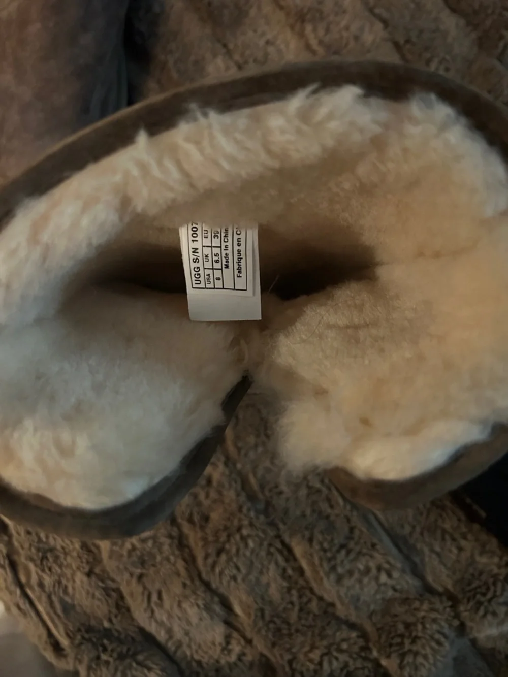 UGG Brown Suede Shearling Mid-Calf Boots - Picture 3 of 4